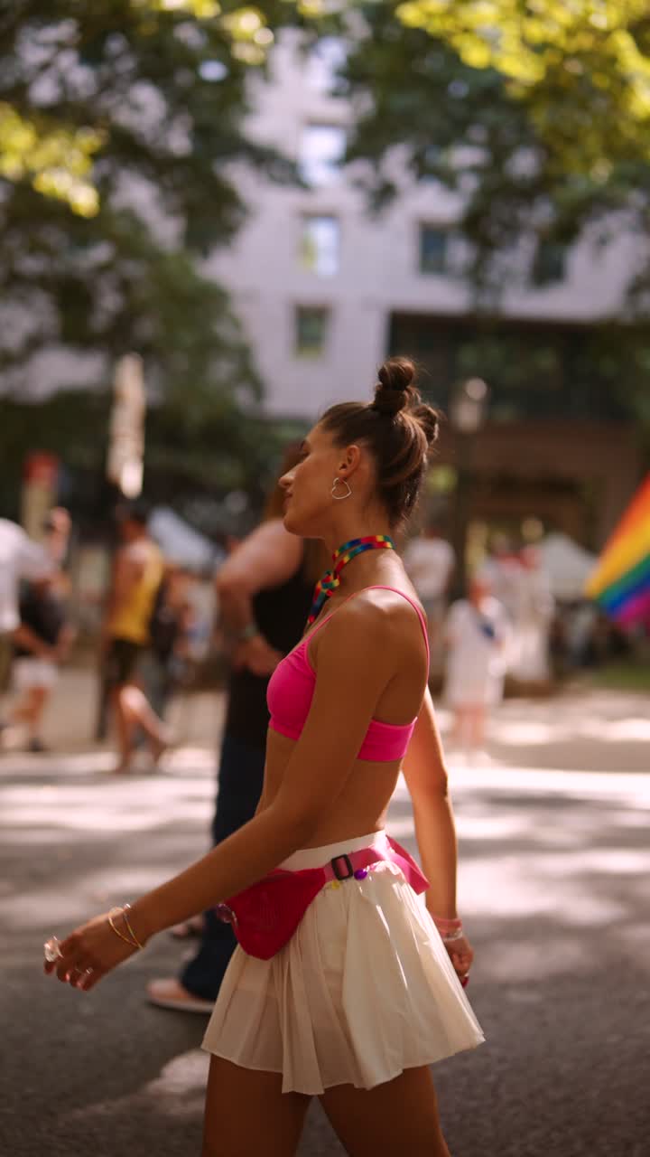 Young Woman at Pride Parade