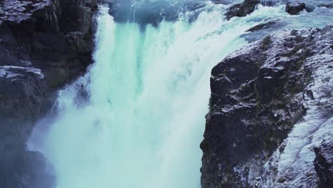 cascading salto grande waterfall at torres del paine national park, chile