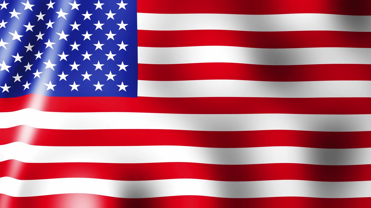Animert blafrende amerikansk flagg med stjerner og striper