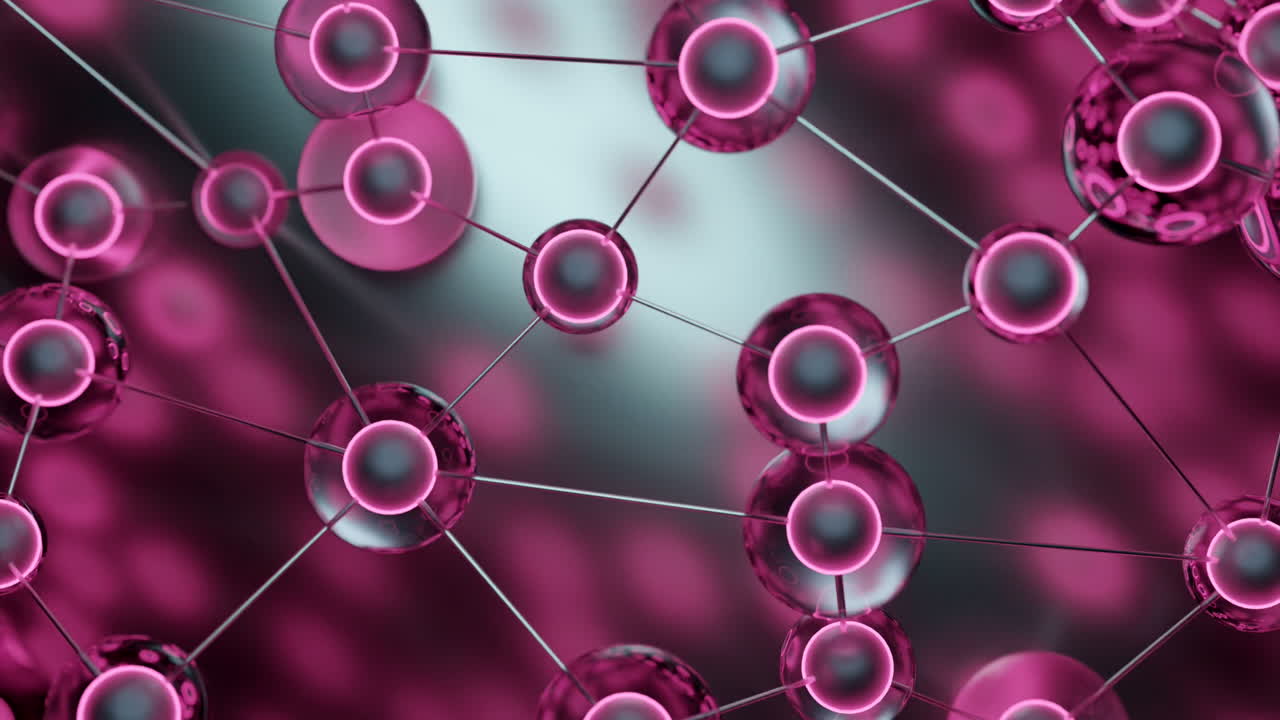 абстрактная сеть розовых сфер