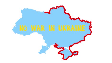 ukraine war map, animated map of russia invasion of ukraine, the movement of troops. as of february 24, 2022, uhd 4k 3d renderd