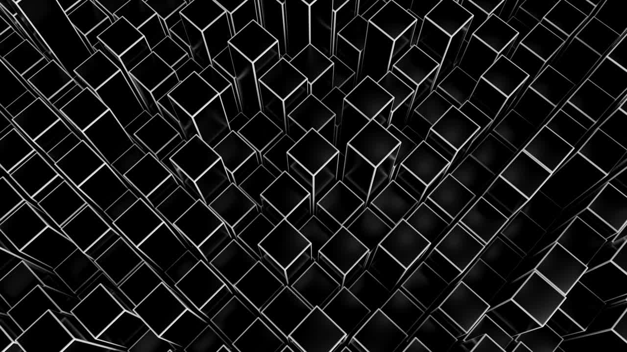 четыре тысячи абстрактных геометрических кубов.