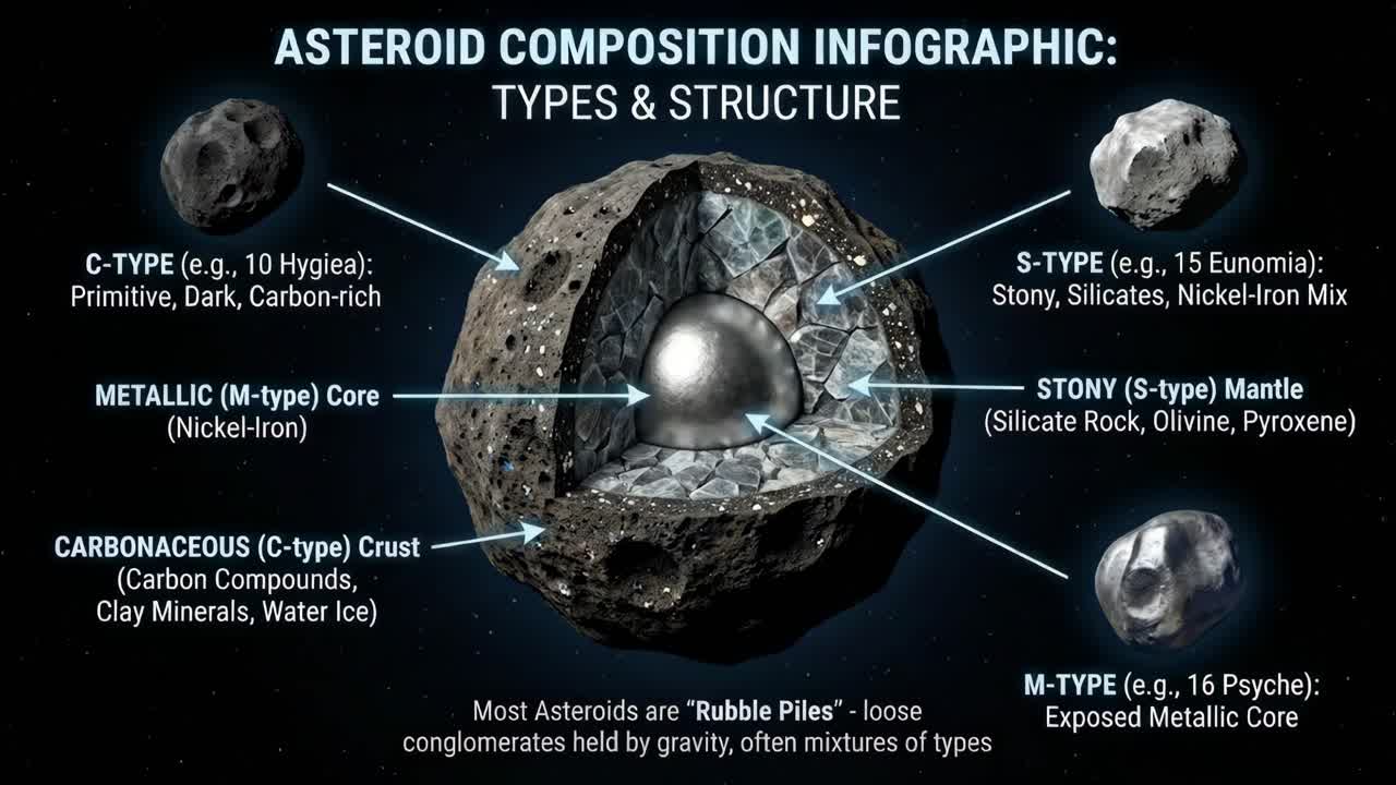 Asteroid Types and Internal Structure