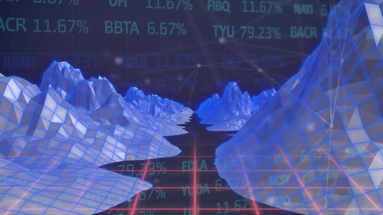 연결 네트워크의 애니메이션과 지도 상의 데이터 처리