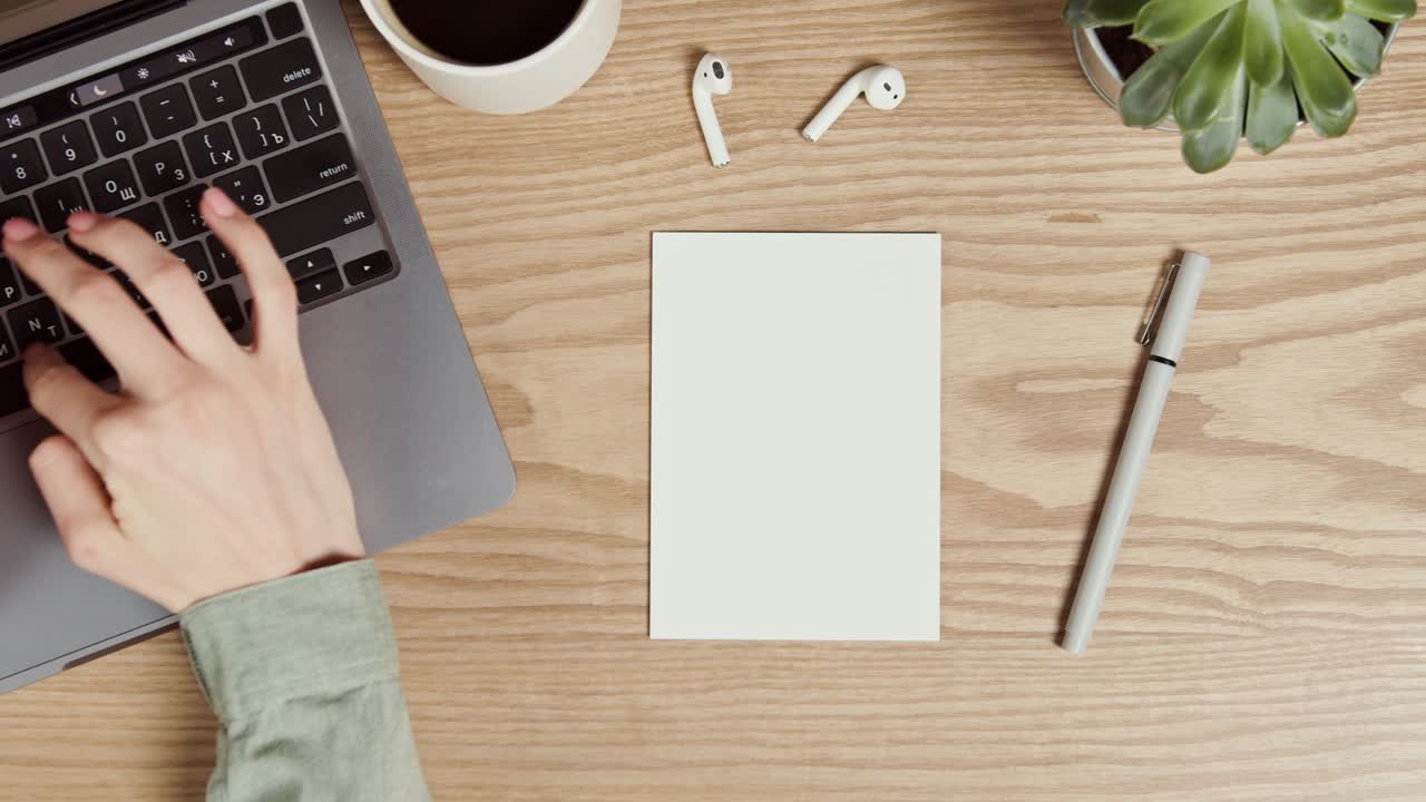 Woman working at her desk