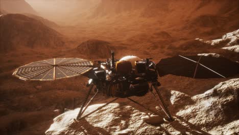 insight marte explorando la superficie del planeta rojo