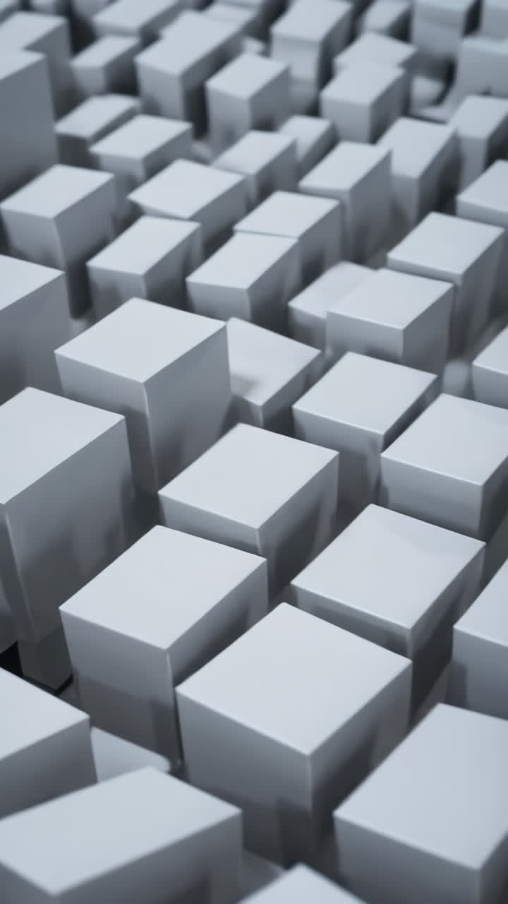 Abstract Geometric Pattern of Gray Cubes