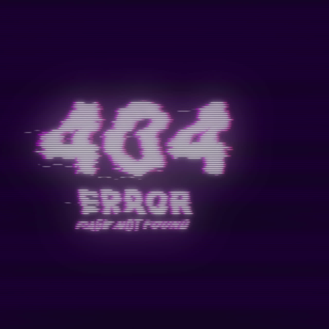 404 Error Page - Retro Neon Style