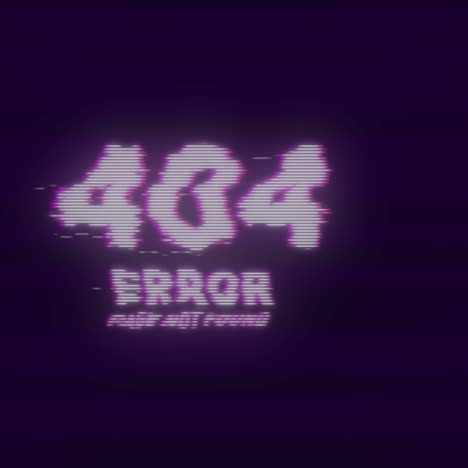 página de error 404 - estilo neón retro
