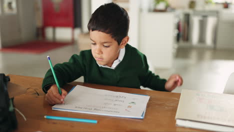 Boy,-writing-and-education-with-thinking