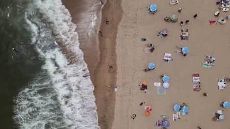 Reñaca-beach-in-Viña-del-mar,-Chile,-uhd-4k-aerial