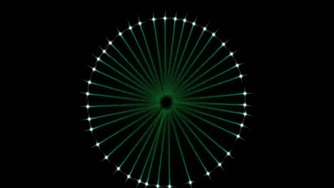 Animation of fireworks on black background