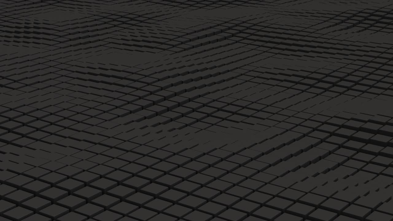 Gray waving surface. Cube pattern. Abstract background. 3d render.