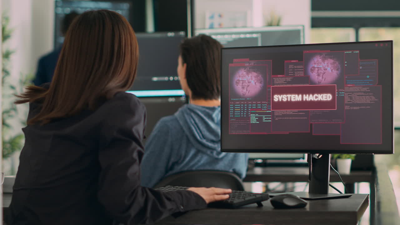 Asian software programer having system crash hacking problem with security breach