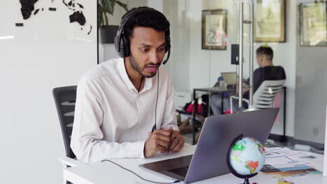 man working in a travel agency