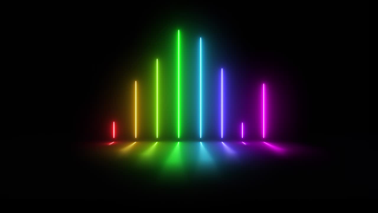 espectro de neón fondo eléctrico, animación de colores abstractos