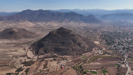 central valleys of oaxaca, mexico from a drone