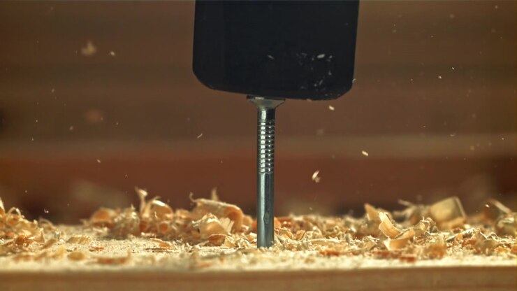 Super Slow Motion of a Nail Being Hammered into Wood