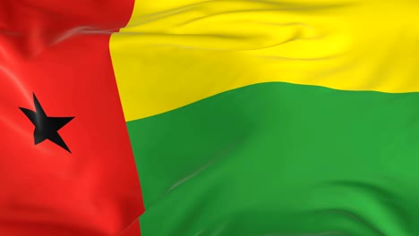 waving  looped flag as  background guinea biisau