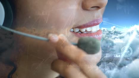 Woman-working-in-Callcenter