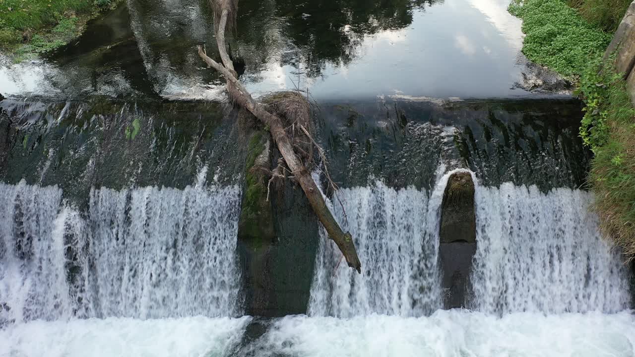 Small Waterfall Over Dam