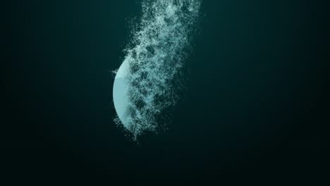 4k animation. logo reveals from the particles. noise displacement.