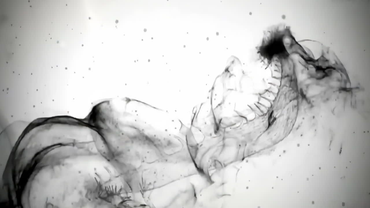 Mysterious landscape China's traditional Oriental Digital Art animation, Chinese retro painting ink misty China dragon big screen stage party