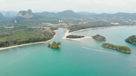 aerial of ao nang beach in krabi