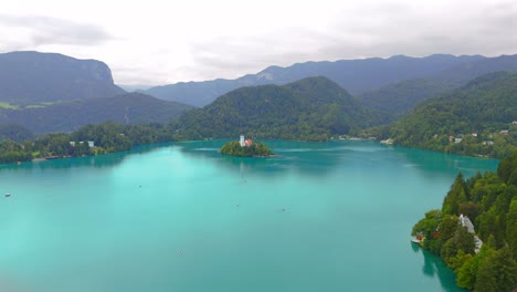 drone video at lake bled, slovenia