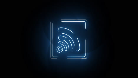 wifi symbol neon icon
