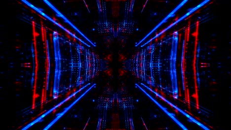 patrón de tecnología abstracta con líneas y puntos de conexión. render 3d 4k bucle