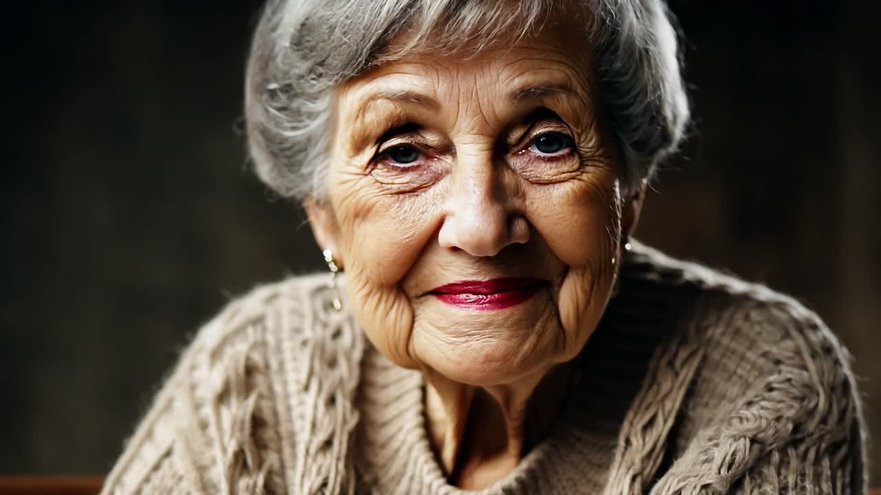 Ritratto di una donna anziana sorridente
