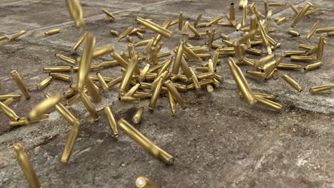 bullet casings cartridge ammo ammunition fall ground war terrorism rifle gun 4k