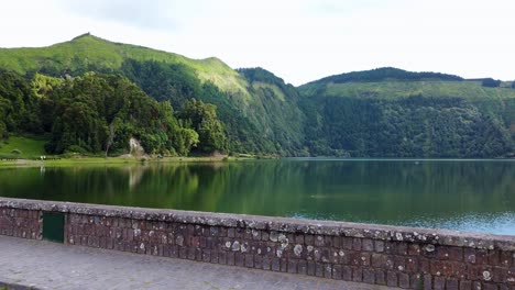 old bridge in sete cidades caldeira between famous lakes in azores