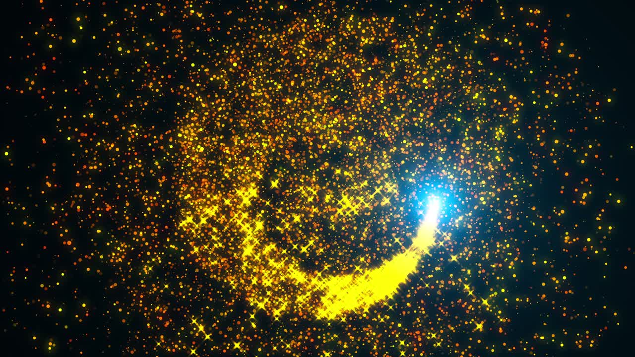 반이는 금색 반지, 컴퓨터 생성, 마법의 축제 배경, 3d 렌더링