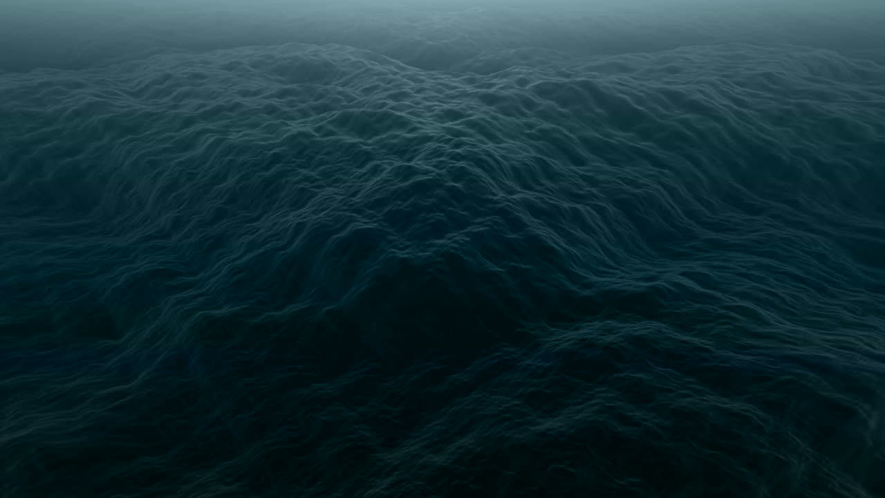 Dark Moody Ocean Waves Moving Seamlessly