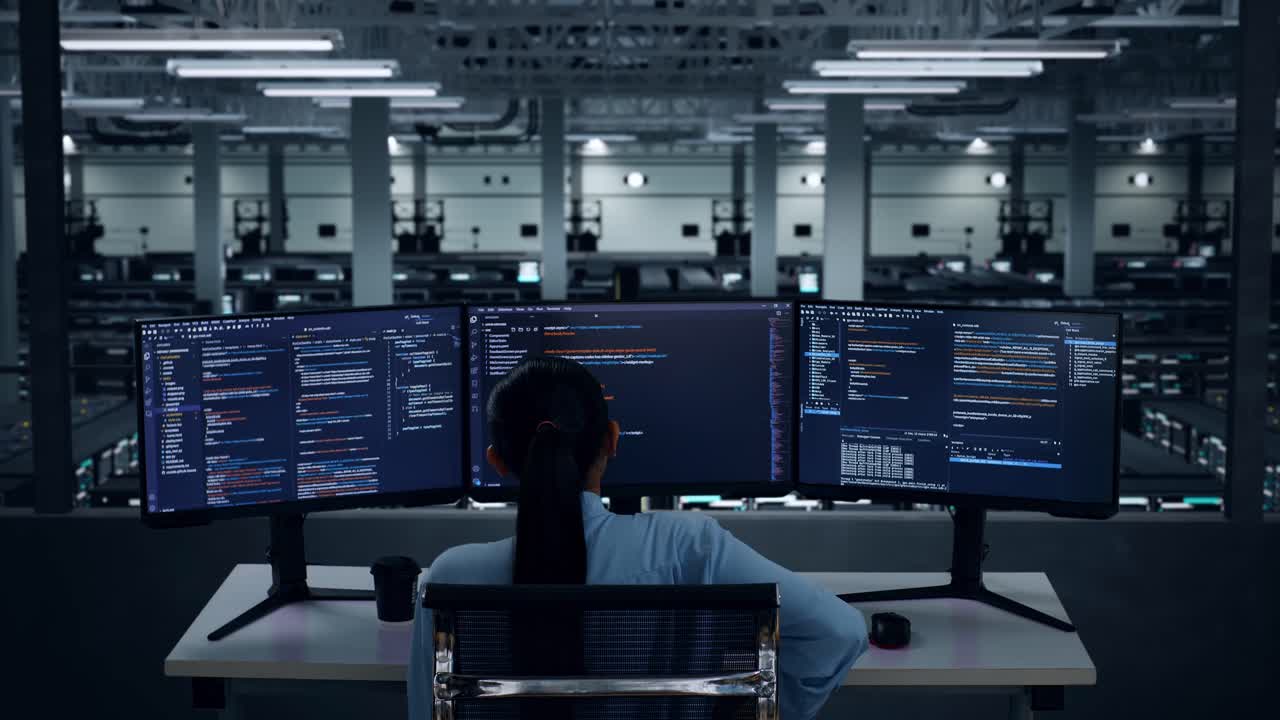IT Professional Working in a Data Center