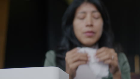 woman suffering from illness