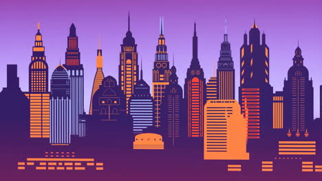 stylized city skyline illustration