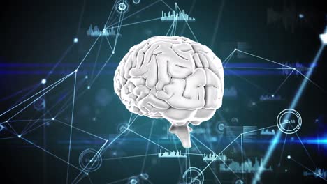 cerebro digital con gráficos y códigos