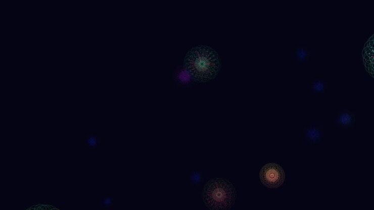 Vivid circles forming an eye-catching circular arrangement on a dark backdrop, creating a visually striking and modern geometric design