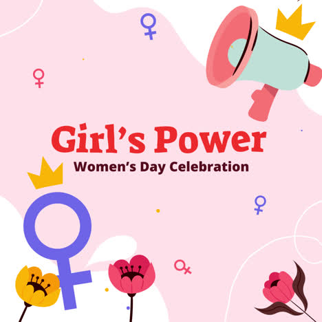 girl's power women's day celebration