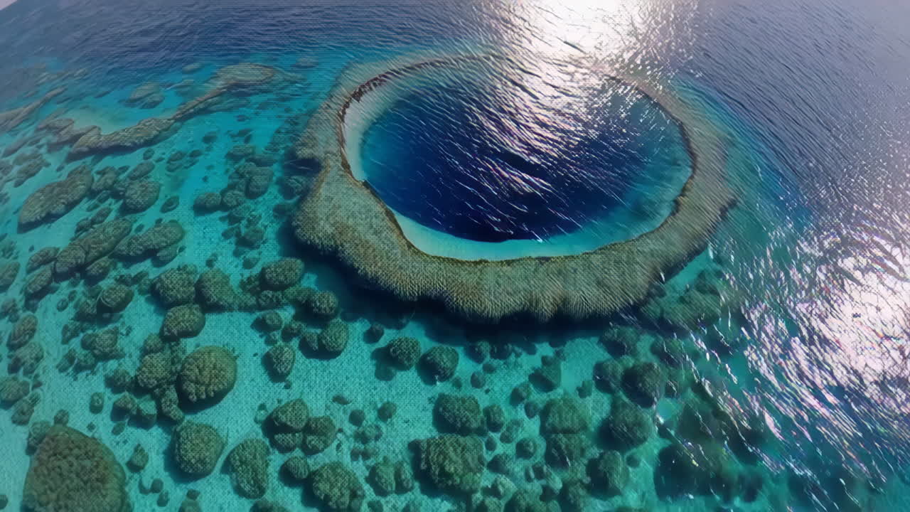 Amazing Underwater Sinkhole in a Tropical Reef