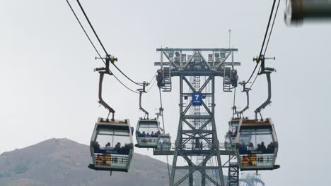 cable cars in hong kong, timelapse