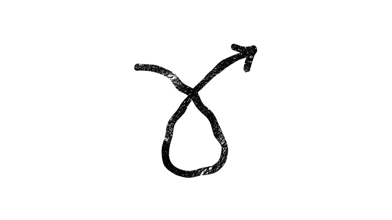 오벌을 가리키는 화살표를 손으로 그리십시오. 위로 화살표 화이트보드 애니메이션 4k 모션 그래픽