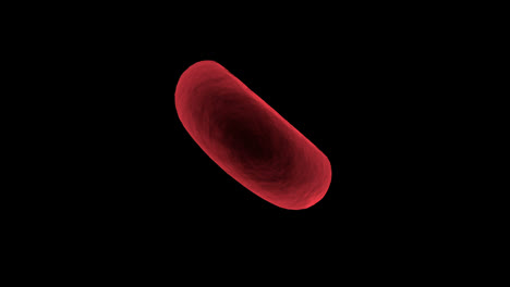 Digitally-generated-red-blood-cell-against-black-background