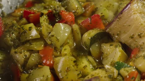 sautéed vegetables with pesto