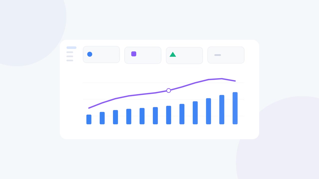 Grafico a Barre Animato che Mostra Tendenze di Crescita su Dashboard Digitale