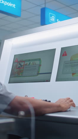punto de control de seguridad del aeropuerto