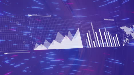 Animation-Der-Finanzdatenverarbeitung-Auf-Violettem-Hintergrund